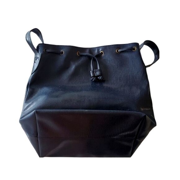 Joop! Handbags - Joop! Leather Navy Reptile Drawstring Bag